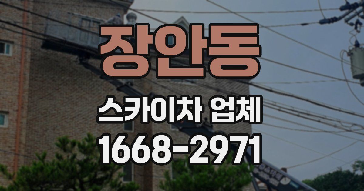 장안동 스카이차 업체