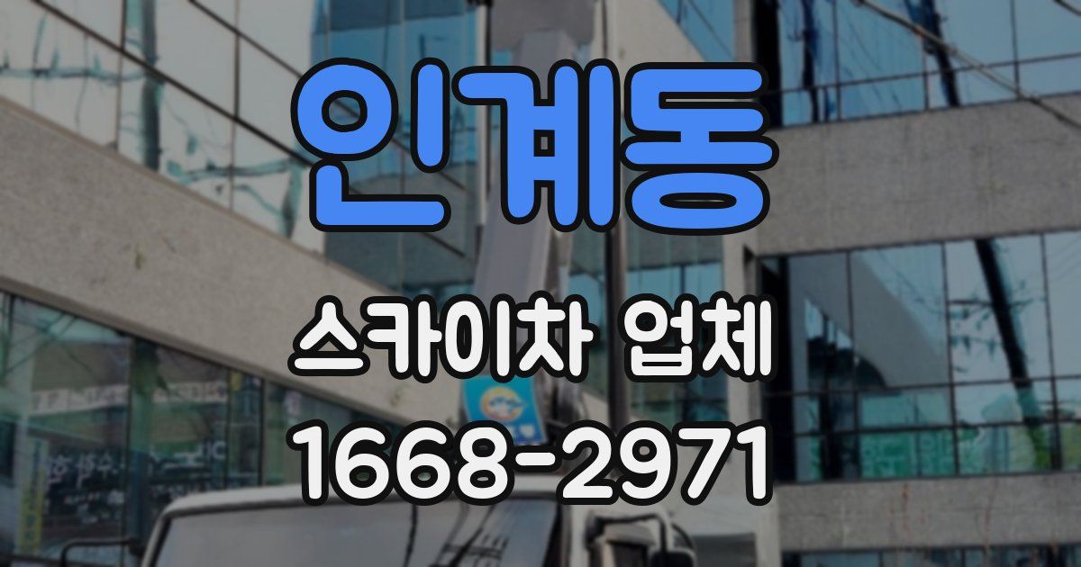 인계동 스카이차 업체