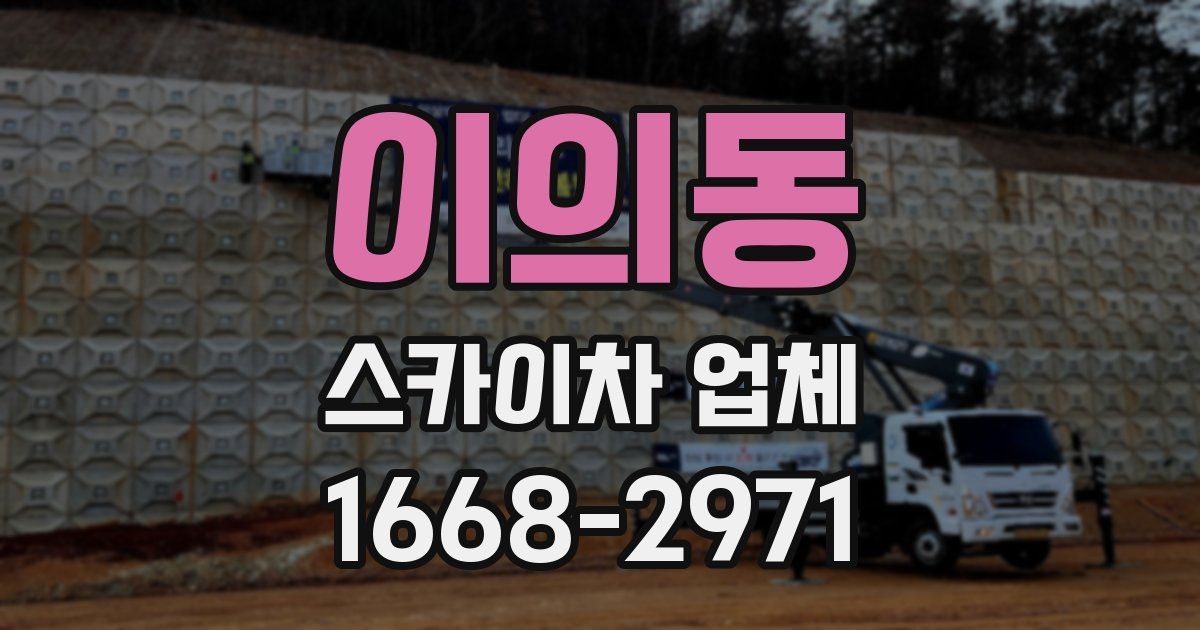 이의동 스카이차 업체