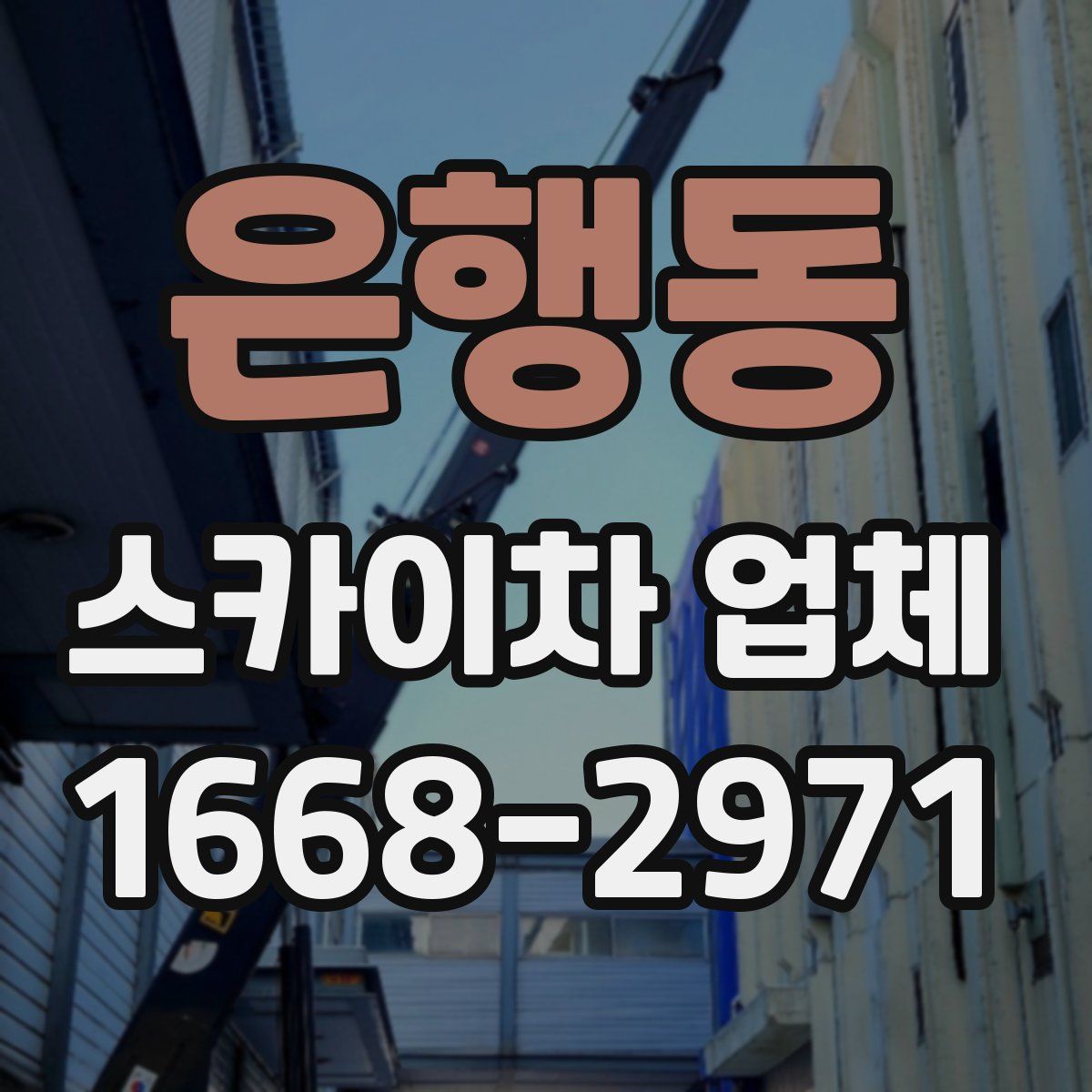 은행동 스카이차 업체