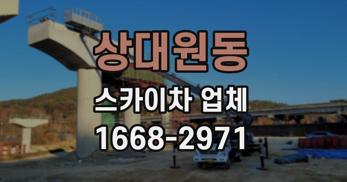 상대원동 스카이차 업체