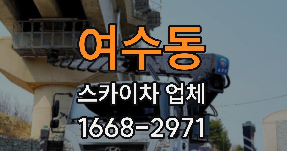 여수동 스카이차 업체