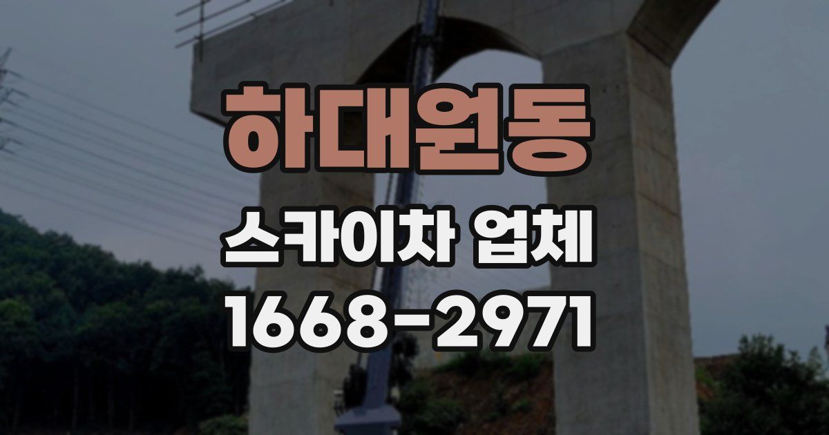 하대원동 스카이차 업체