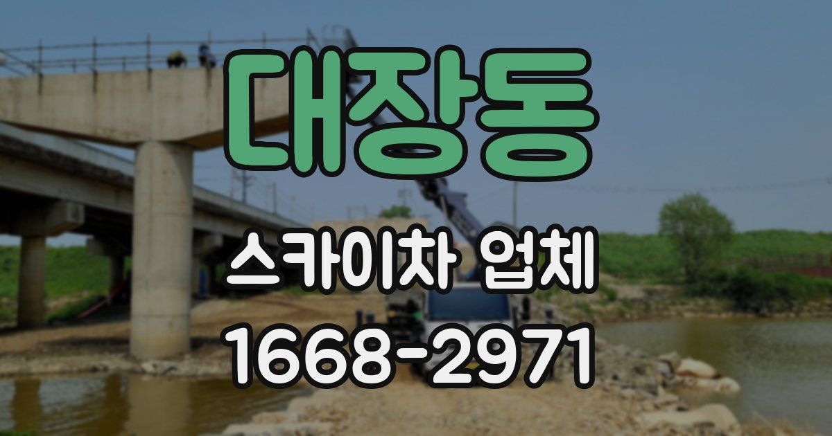 대장동 스카이차 업체