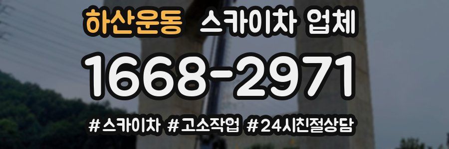 하산운동 스카이차 업체