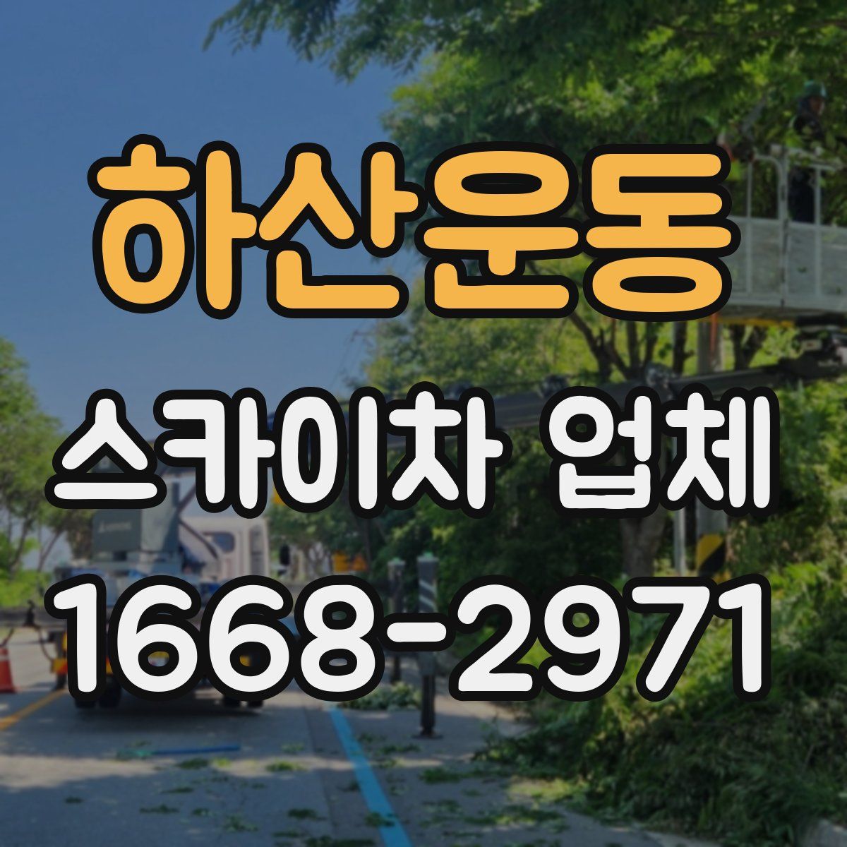 하산운동 스카이차 업체