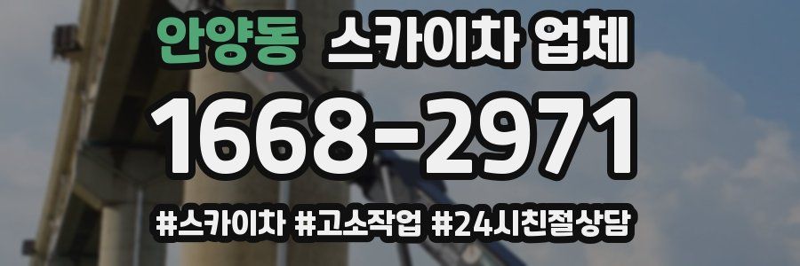 안양동 스카이차 업체