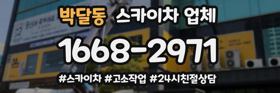 박달동 스카이차 업체