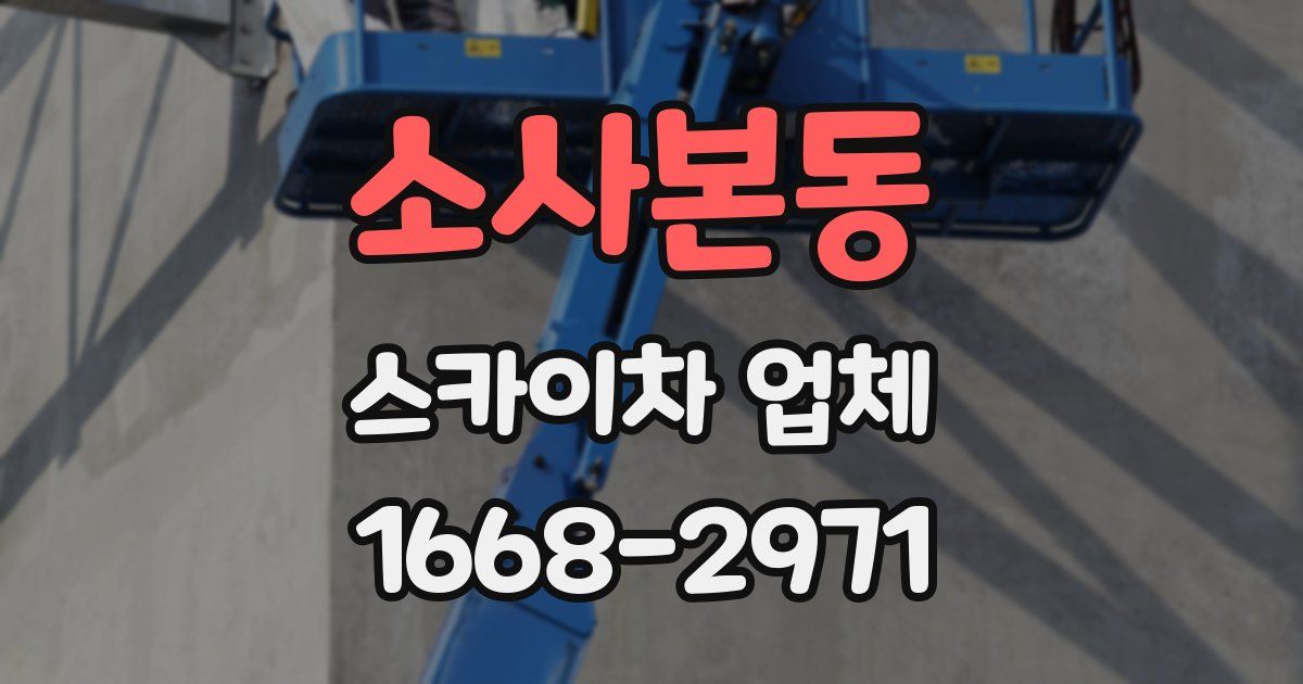 소사본동 스카이차 업체