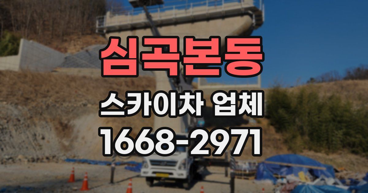 심곡본동 스카이차 업체