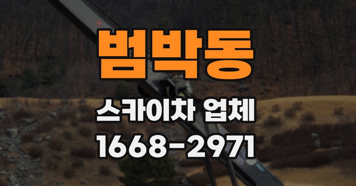범박동 스카이차 업체