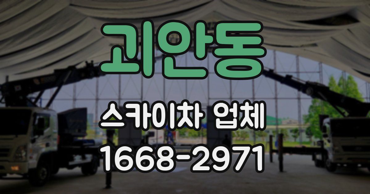 괴안동 스카이차 업체