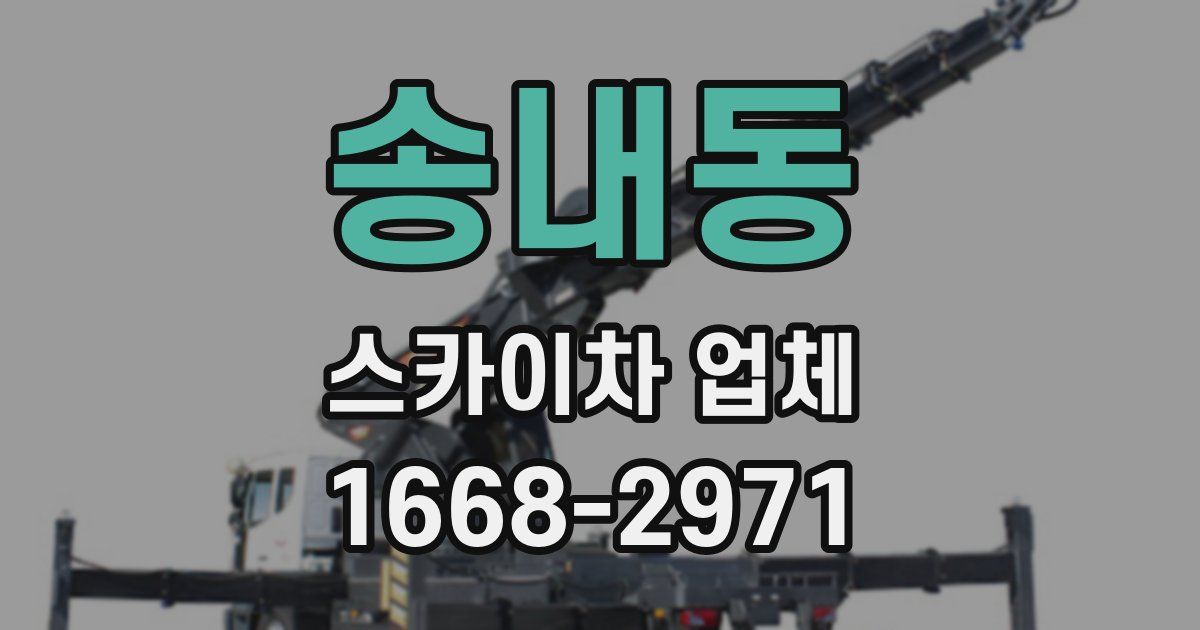 송내동 스카이차 업체