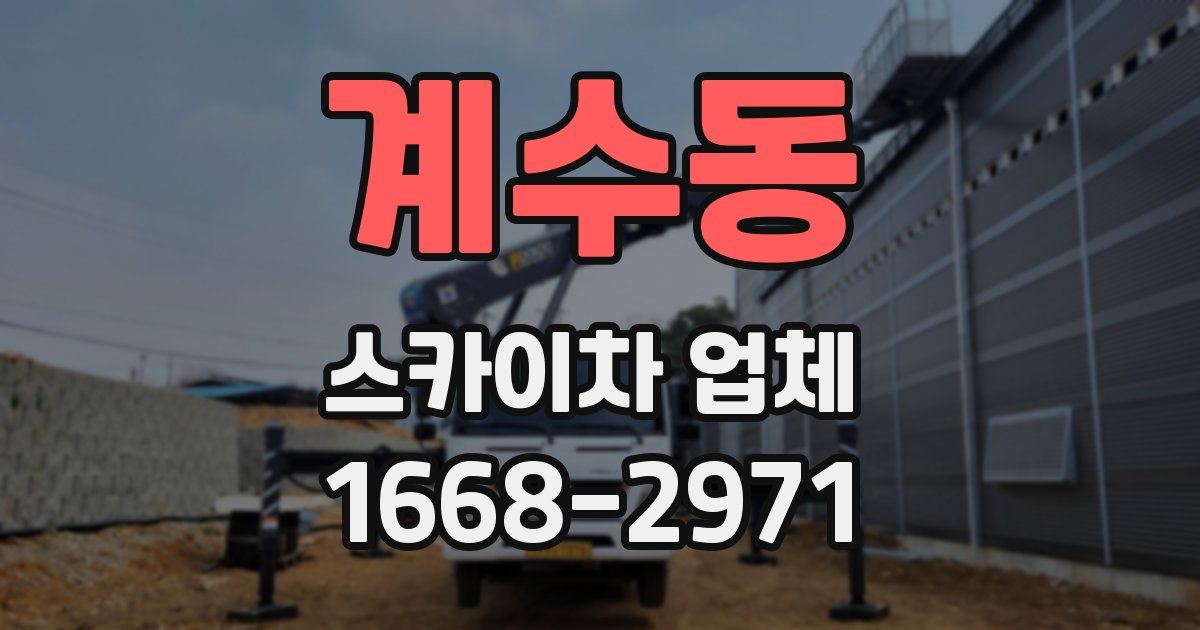 계수동 스카이차 업체