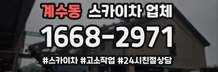 계수동 스카이차 업체