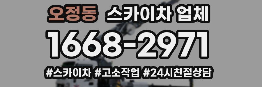 오정동 스카이차 업체