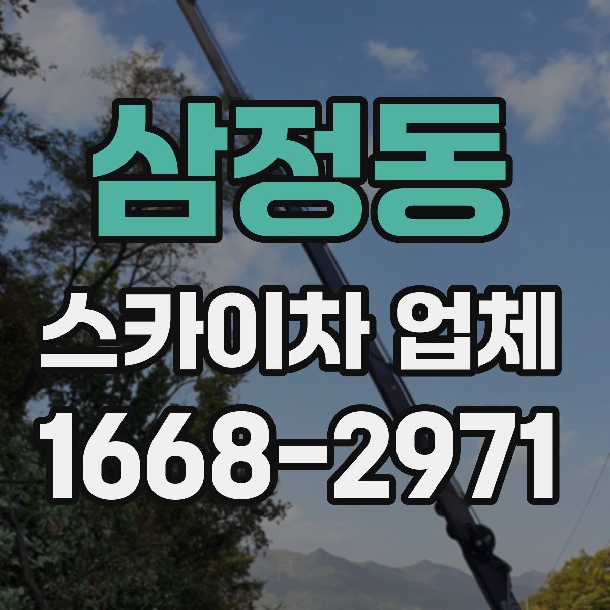 삼정동 스카이차 업체