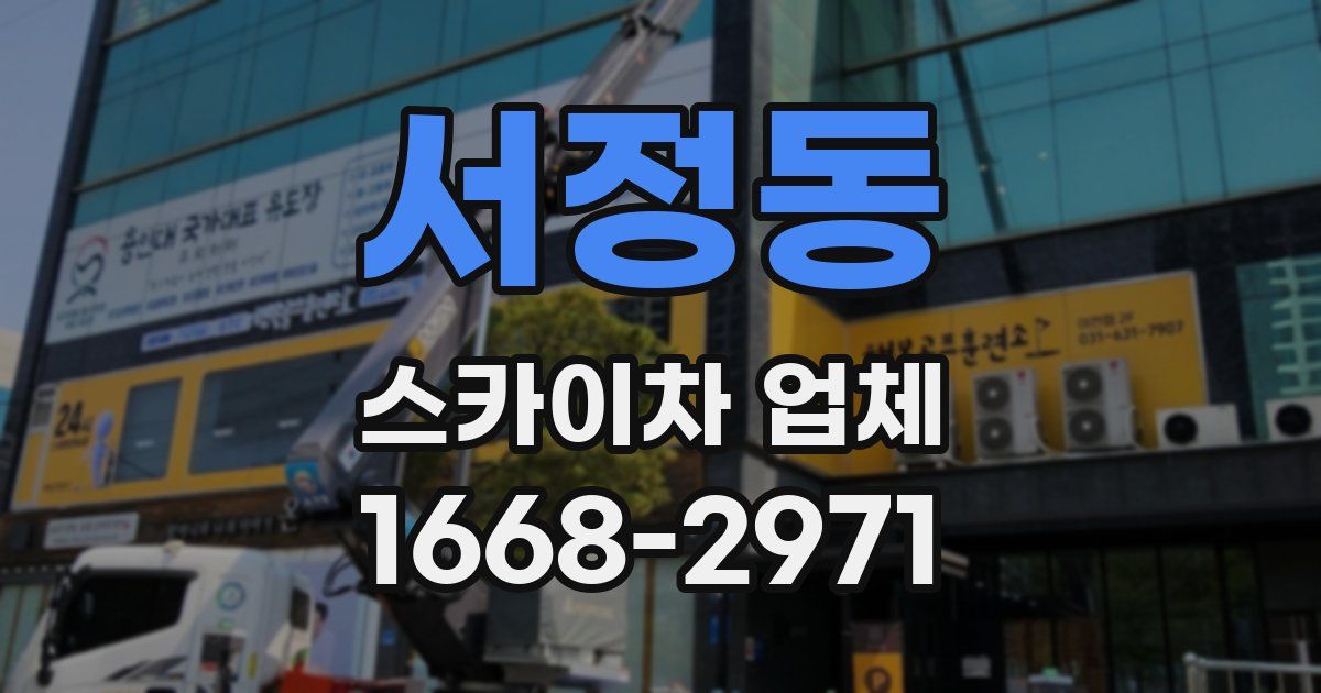 서정동 스카이차 업체