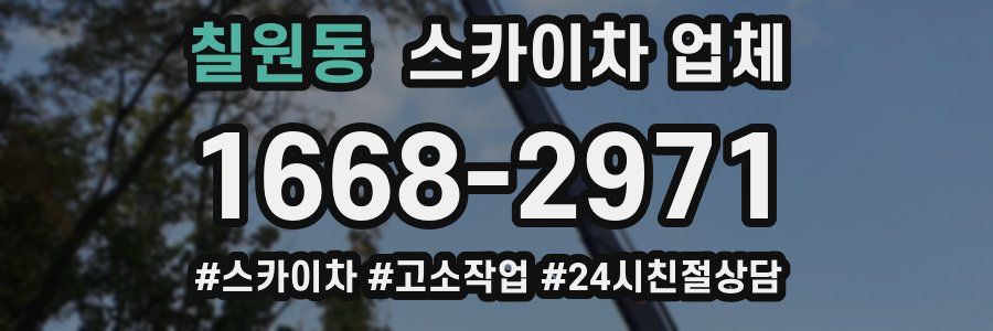 칠원동 스카이차 업체