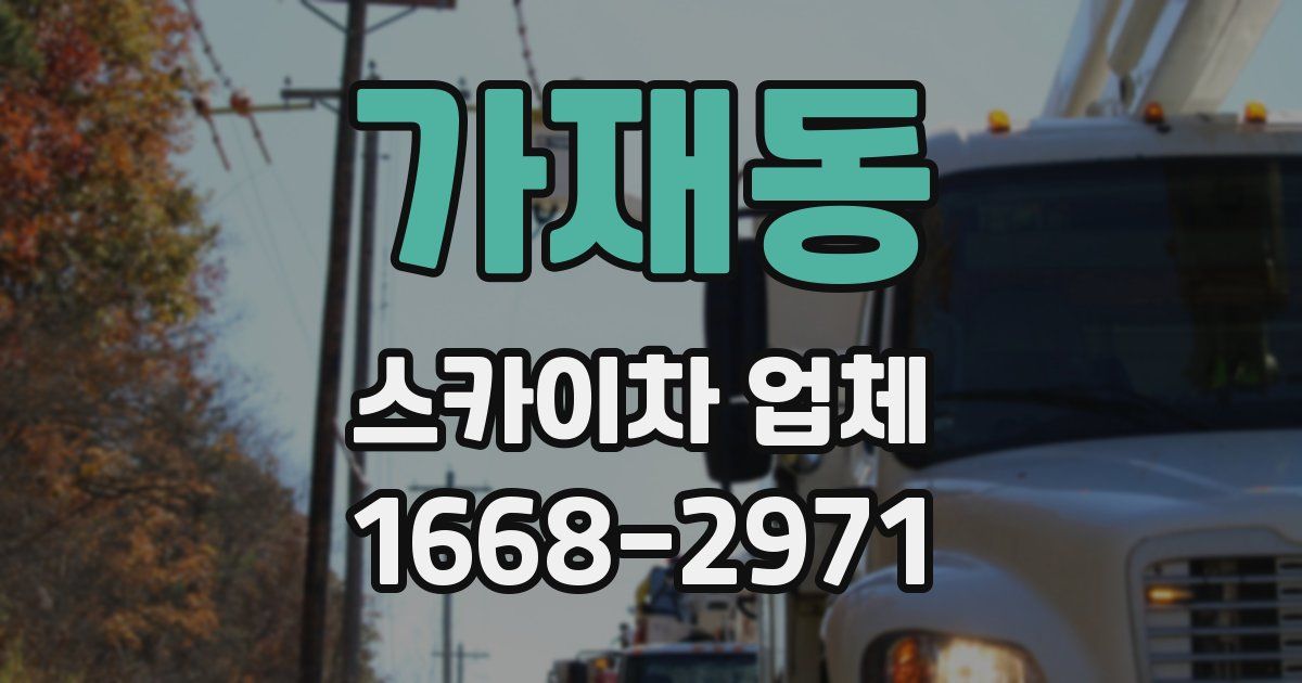 가재동 스카이차 업체