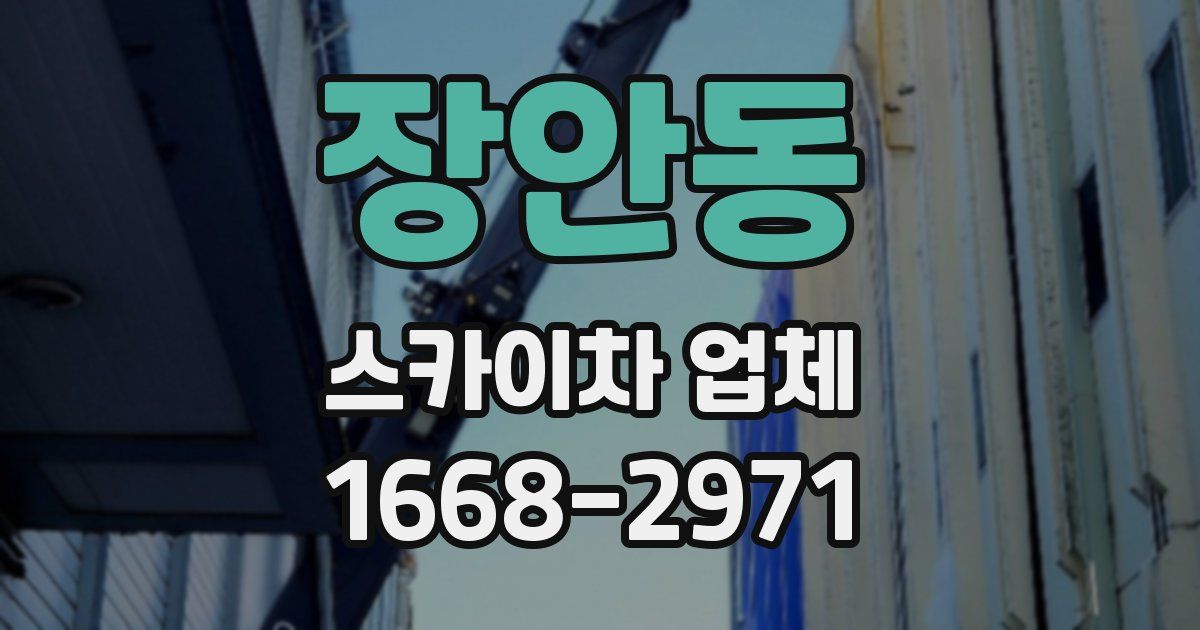 장안동 스카이차 업체