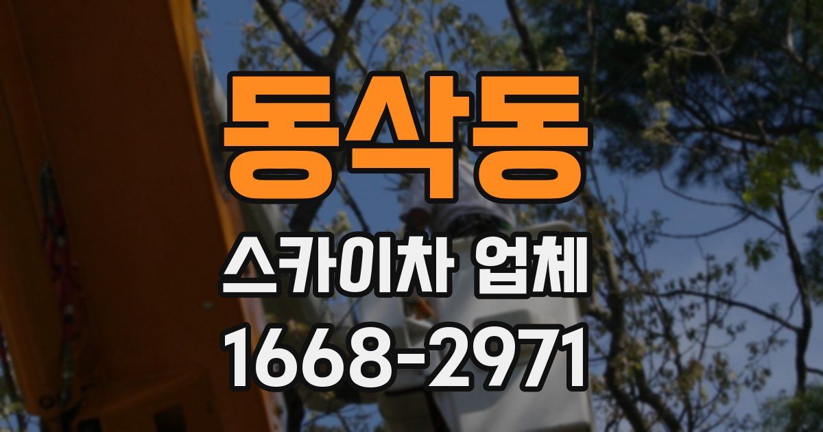 동삭동 스카이차 업체
