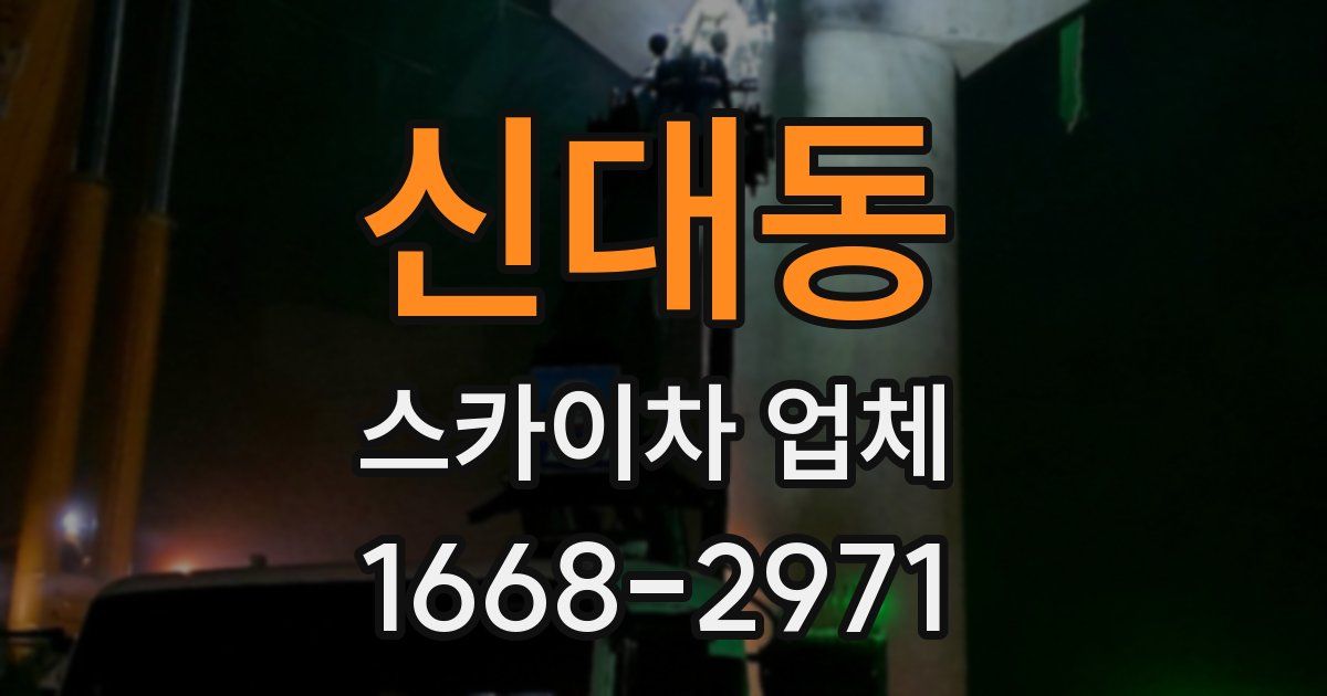 신대동 스카이차 업체