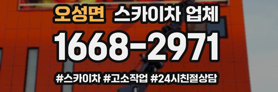 오성면 스카이차 업체