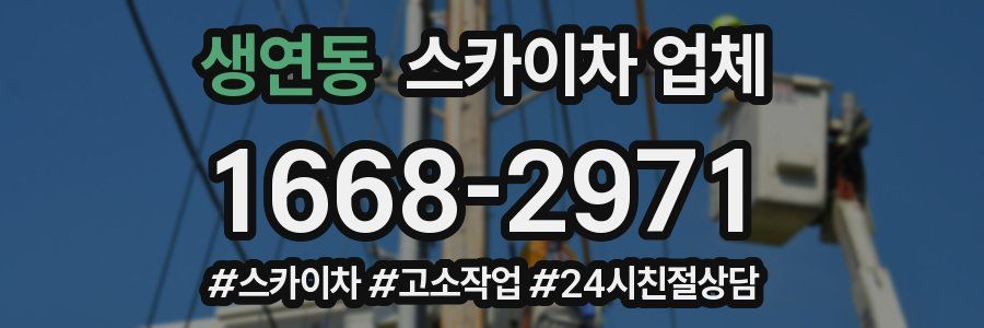 생연동 스카이차 업체