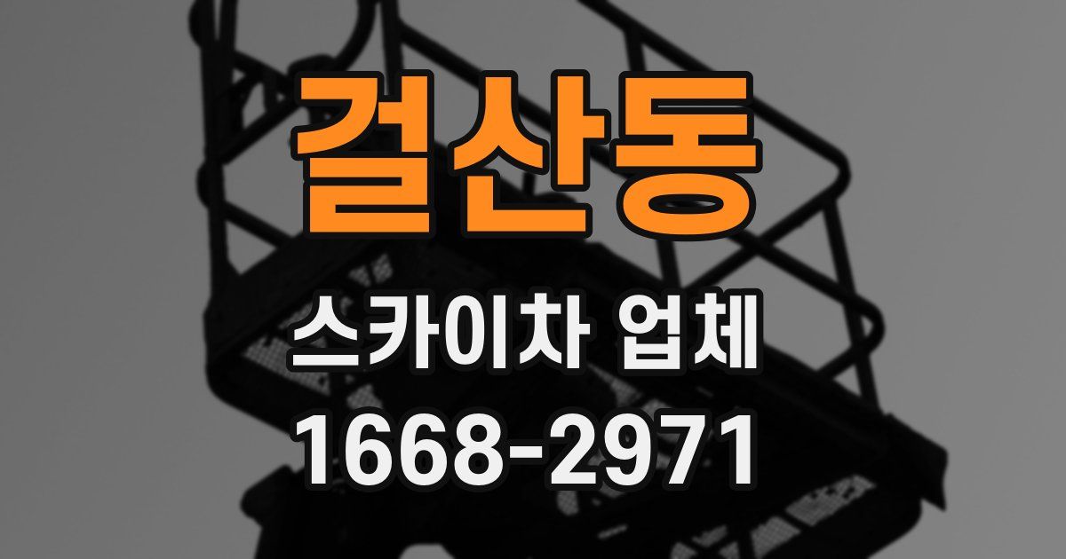 걸산동 스카이차 업체