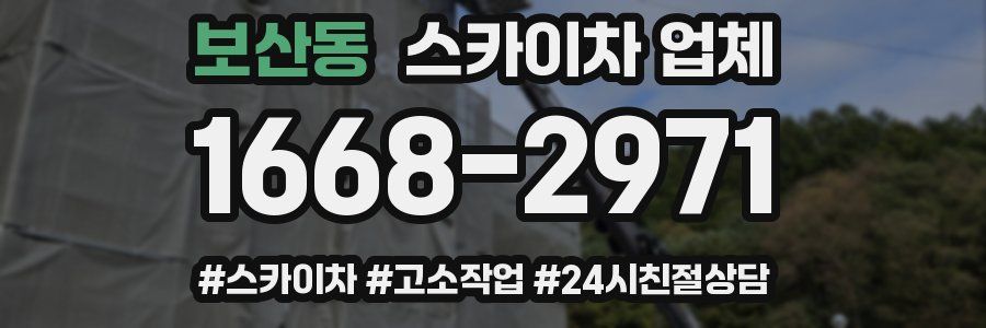 보산동 스카이차 업체