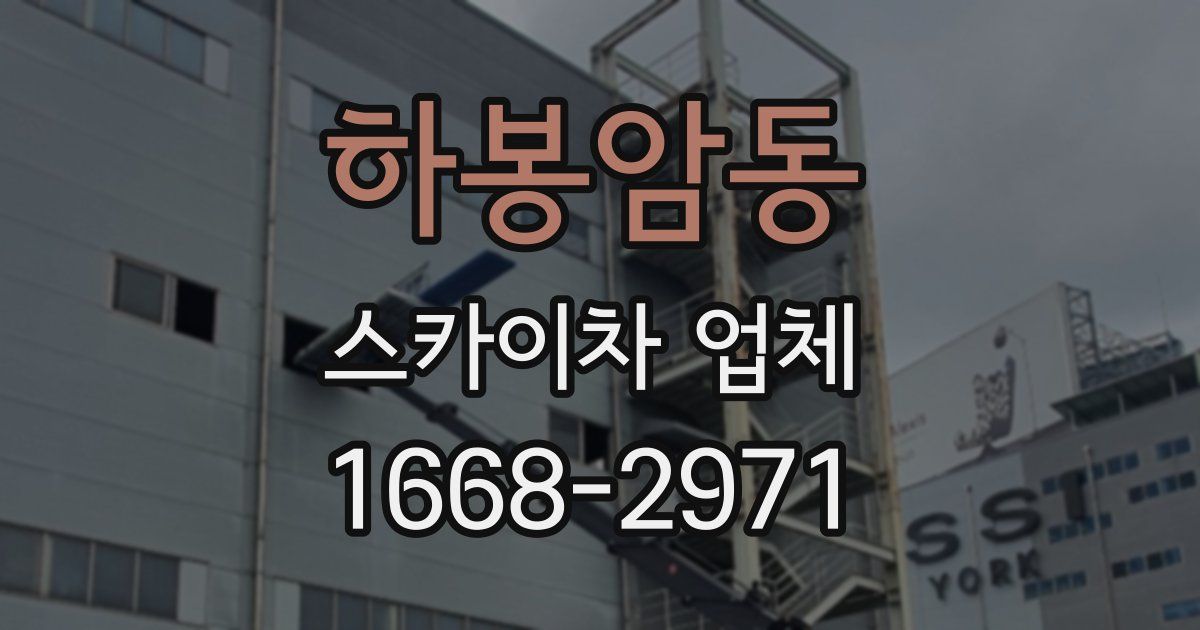 하봉암동 스카이차 업체