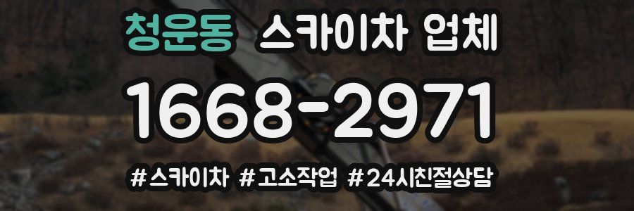 청운동 스카이차 업체
