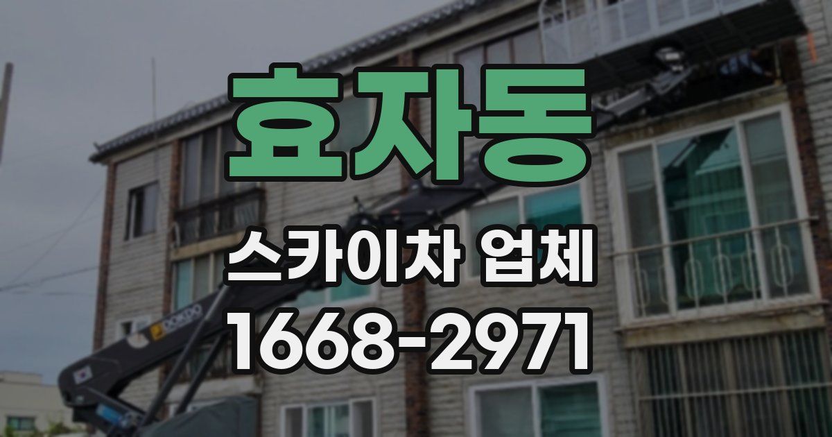효자동 스카이차 업체