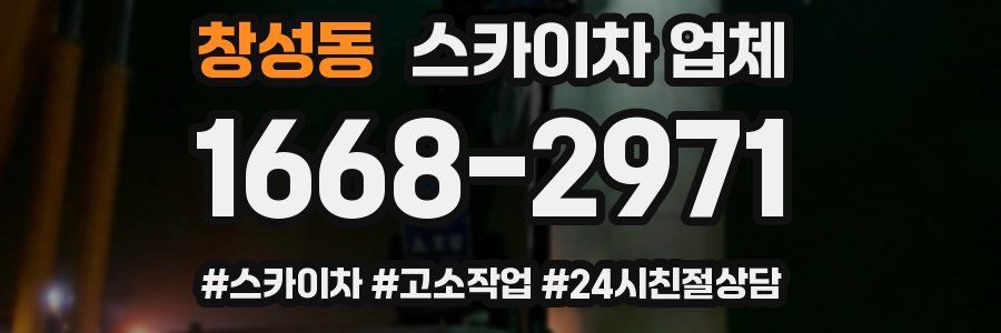 창성동 스카이차 업체