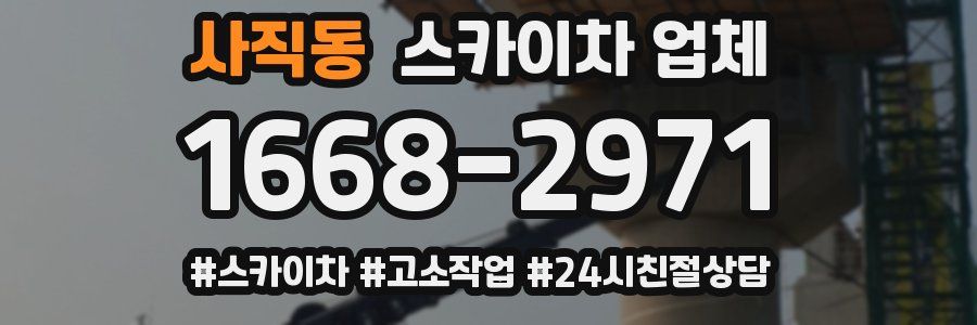 사직동 스카이차 업체