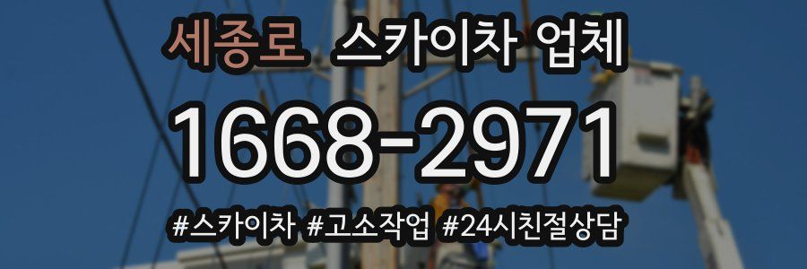 세종로 스카이차 업체