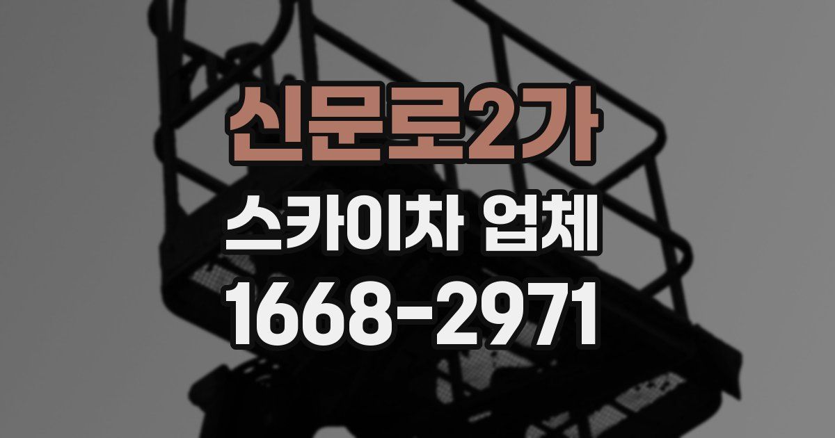 신문로2가 스카이차 업체