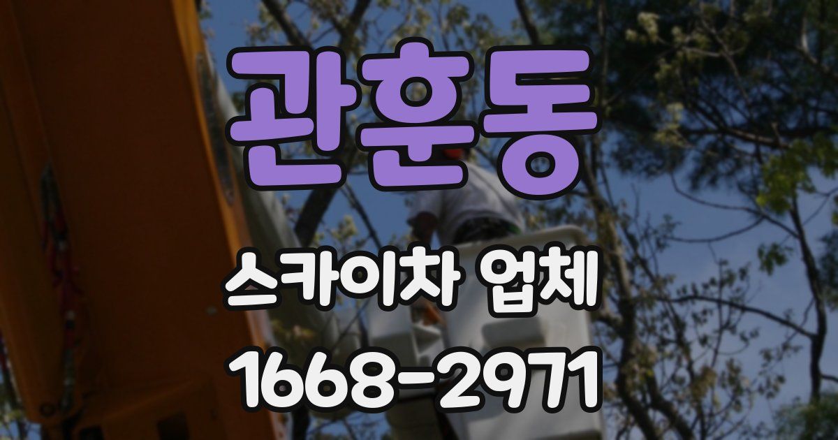 관훈동 스카이차 업체