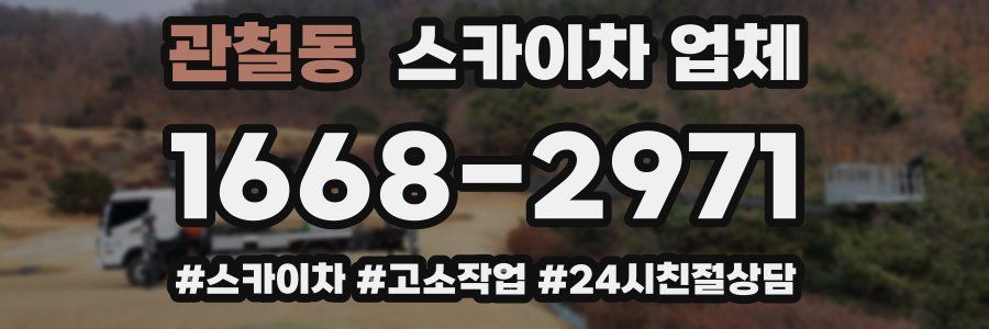 관철동 스카이차 업체