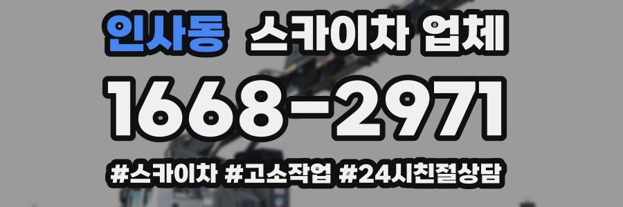 인사동 스카이차 업체