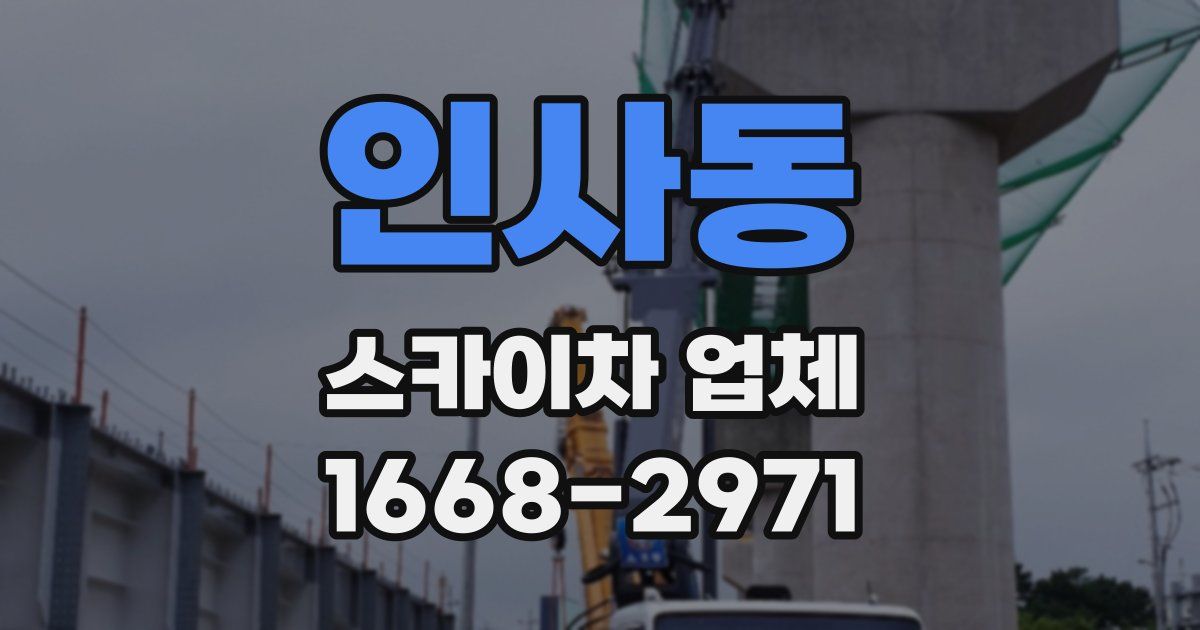 인사동 스카이차 업체