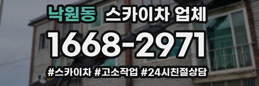 낙원동 스카이차 업체