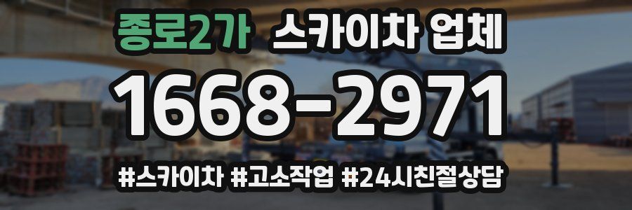 종로2가 스카이차 업체