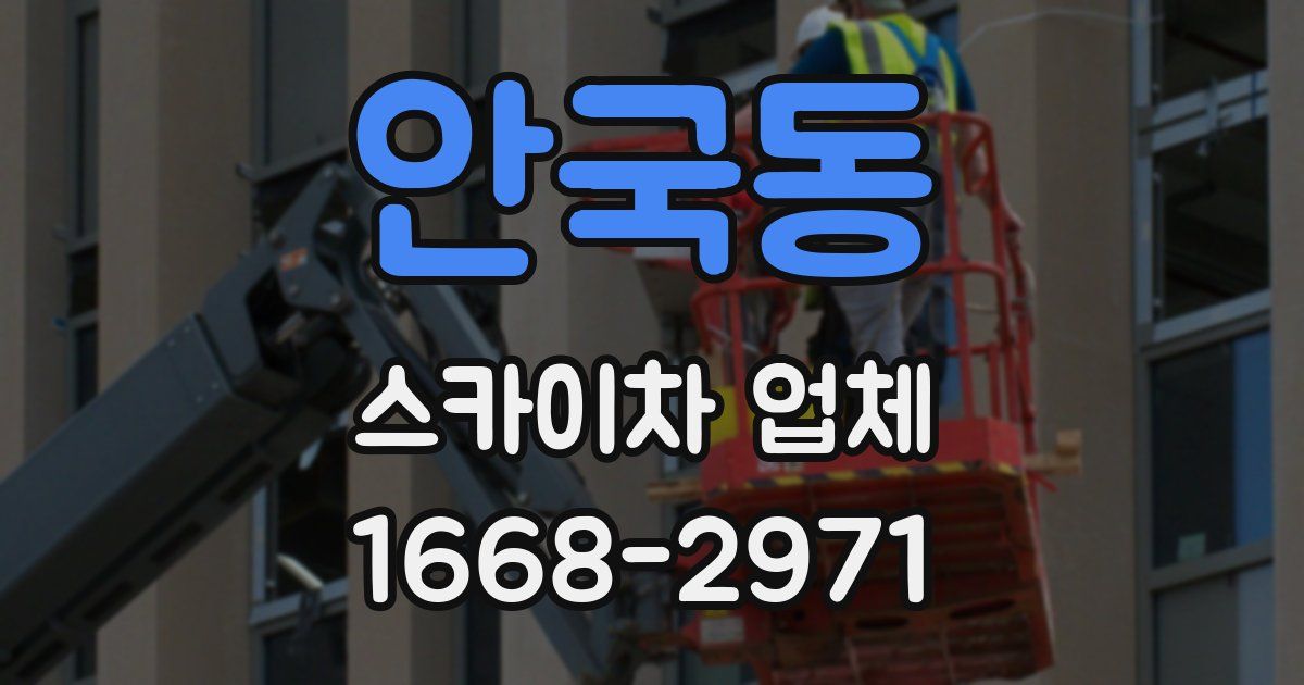 안국동 스카이차 업체