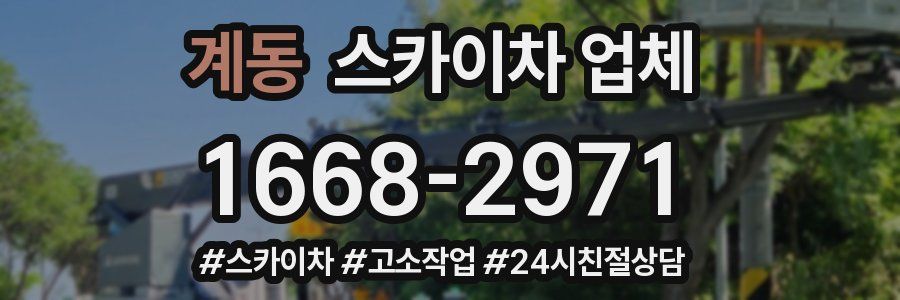 계동 스카이차 업체