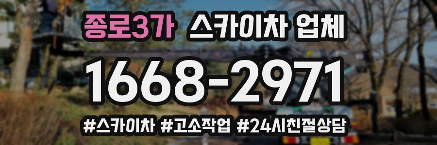 종로3가 스카이차 업체