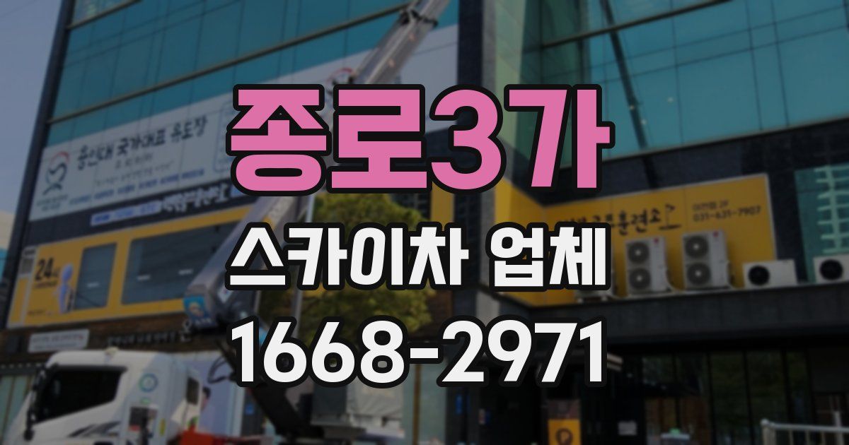 종로3가 스카이차 업체
