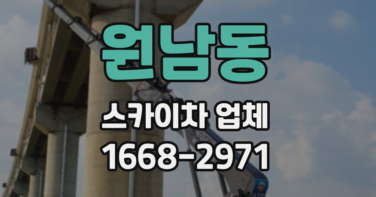 원남동 스카이차 업체