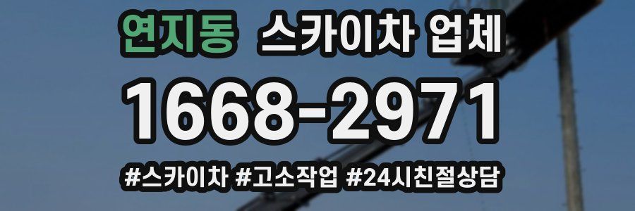 연지동 스카이차 업체